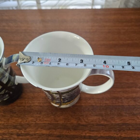 VTG McIntosh Tom Thomson Mugs Set of 2, Fine Bone China The Canoe and West Wind - Picture 9 of 9